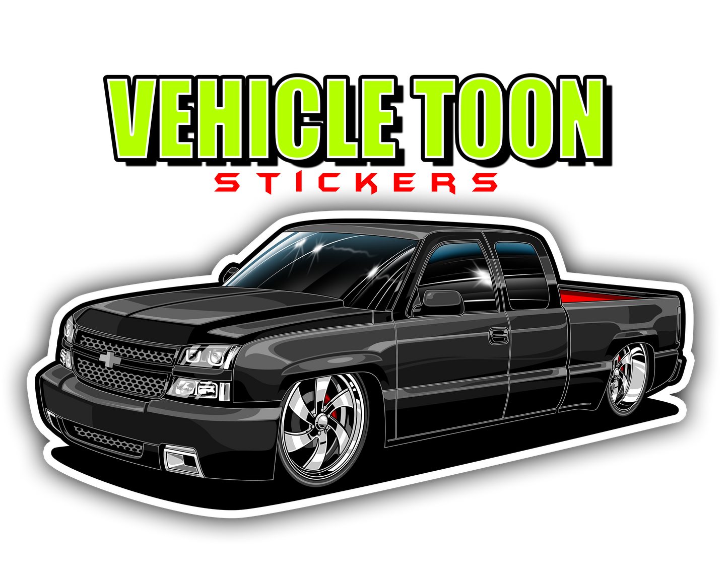 MINI VEHICLE TOON STICKERS